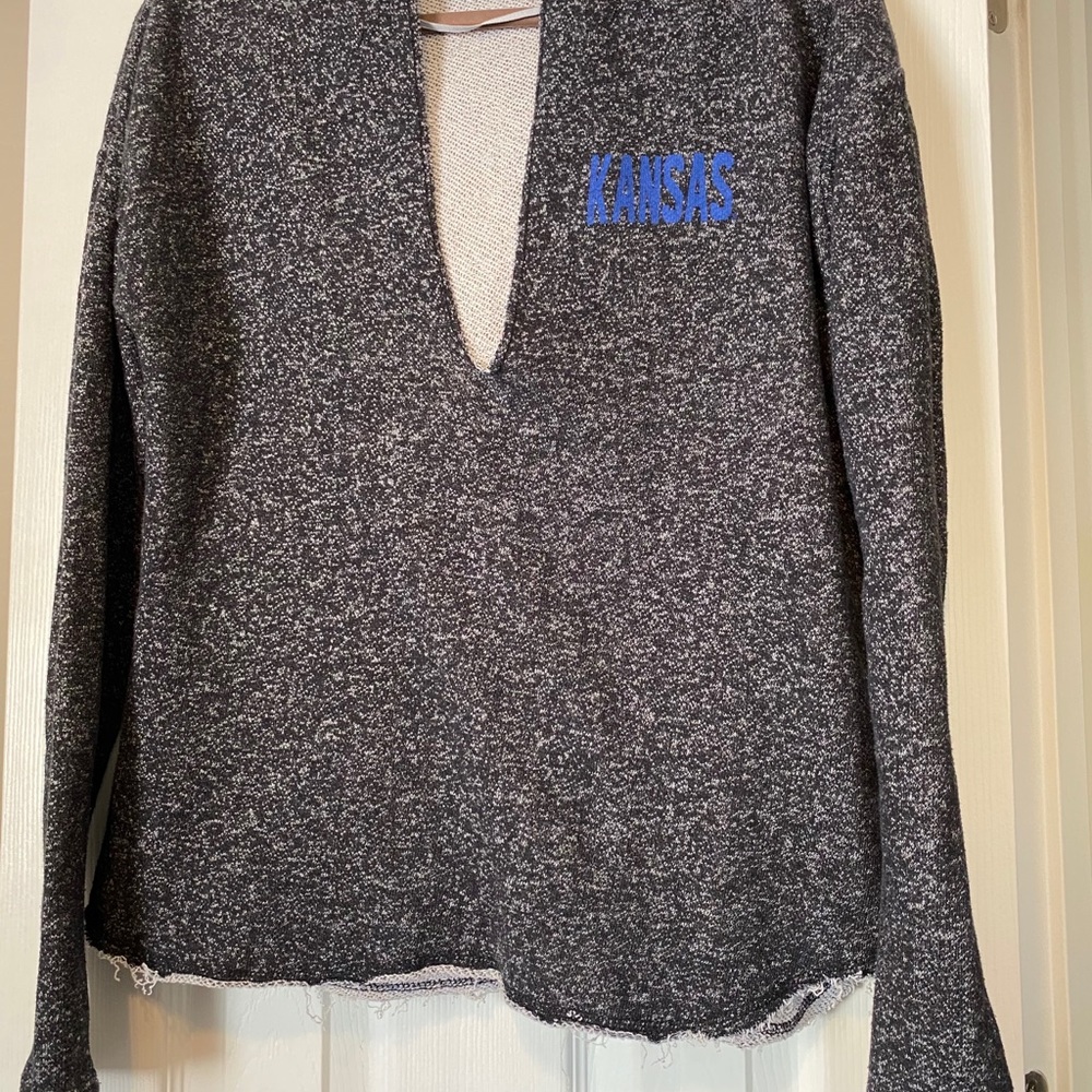 Deep Cut Long Sleeve Hoodie